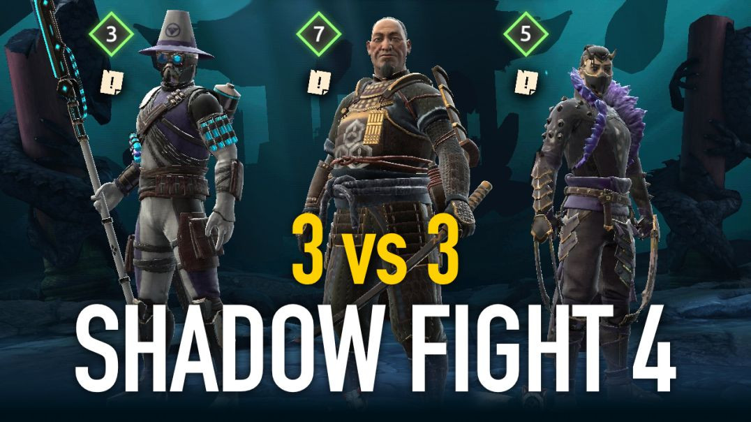 ⁣Shadow Fight 4. Арена. 3x3 – Адзума/Линг/Рысь vs Фаергард/Штрафник/Линг