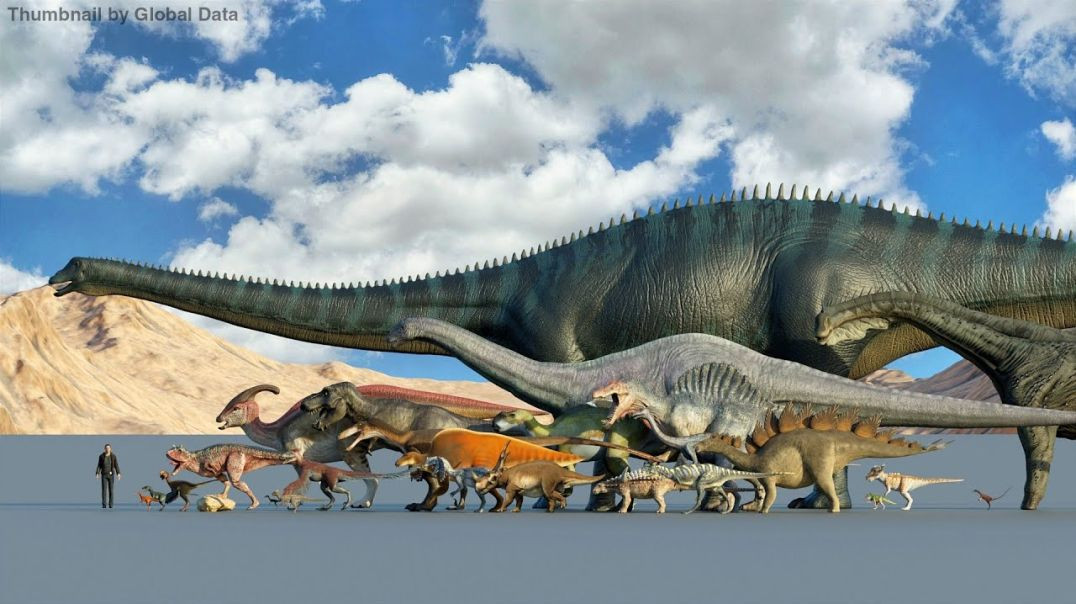 ⁣Сравнение размеров динозавров