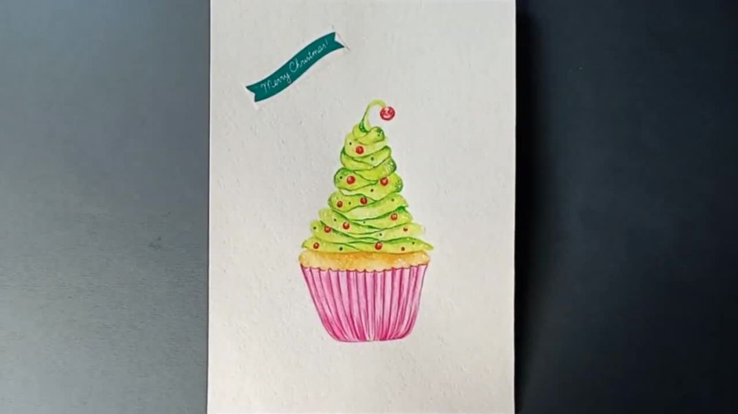 ⁣Drawing Christmas tree