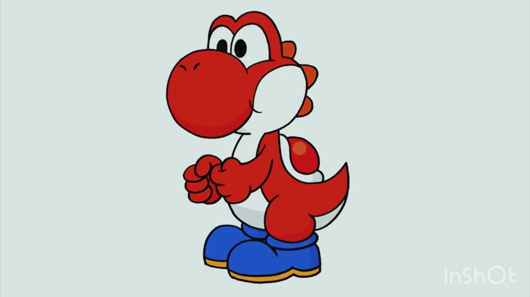 Как нарисовать Красного Йоши — Супер Марио How to draw Red Yoshi - Super Mario