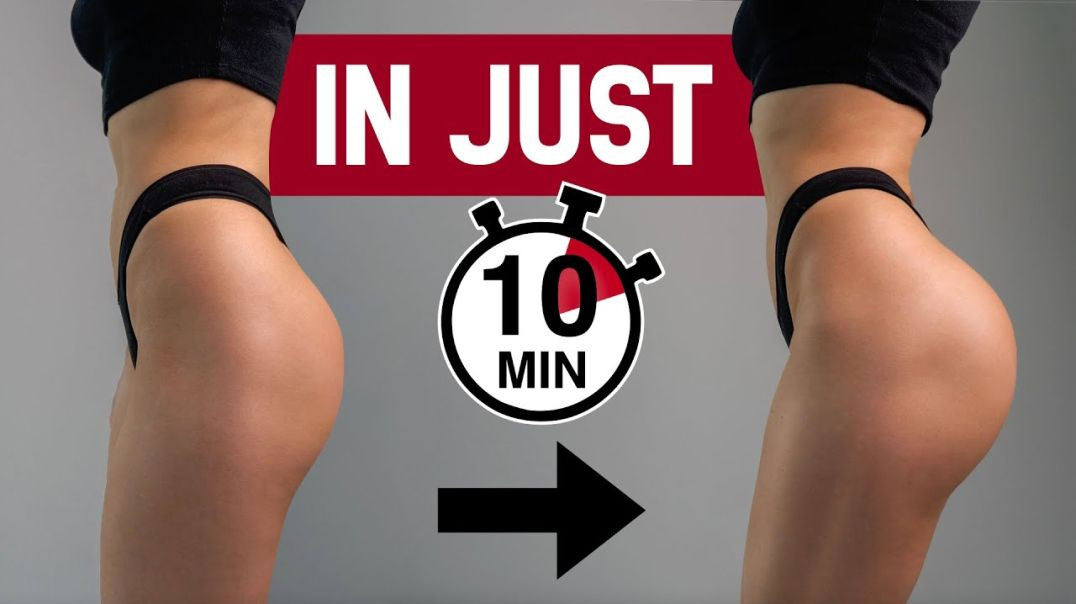 ⁣INSTANT BOOTY PUMP in JUST 10 MIN! Intense, Floor Only, No Squats, No Equipment, At Home