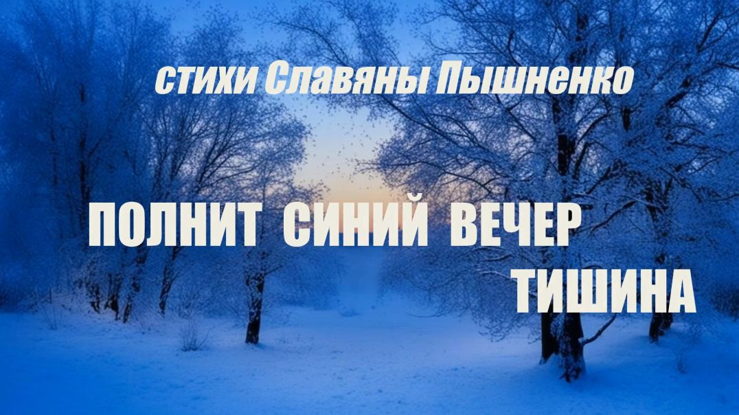 Полнит синий вечер тишина - стихи Славяны Пышненко